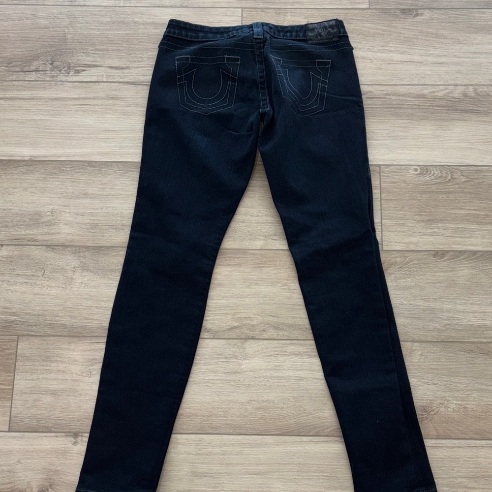 True Religion Women's Skinny Jeans in DARK blue almost Black